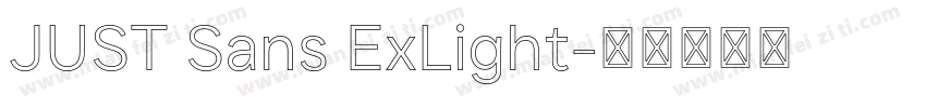 JUST Sans ExLight字体转换